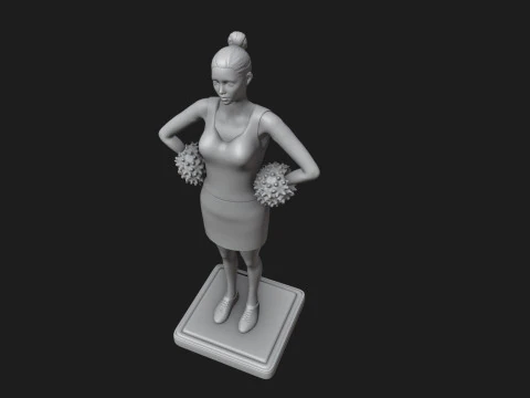 Cheerleader 3D Print Model
