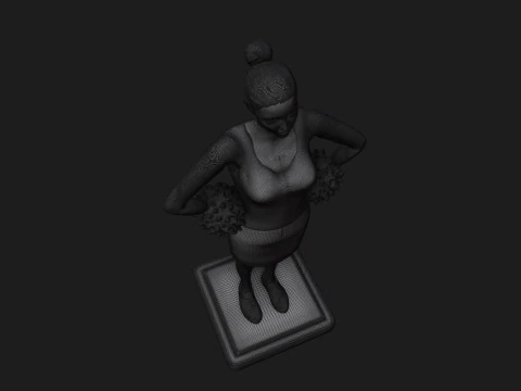 Cheerleader 3D Print Model