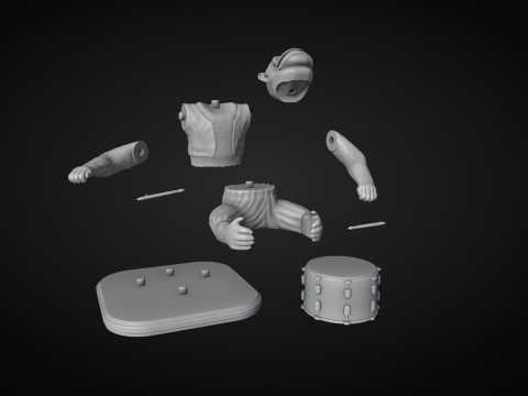 The Monkey Drummer Toy 3D 프린트 모델