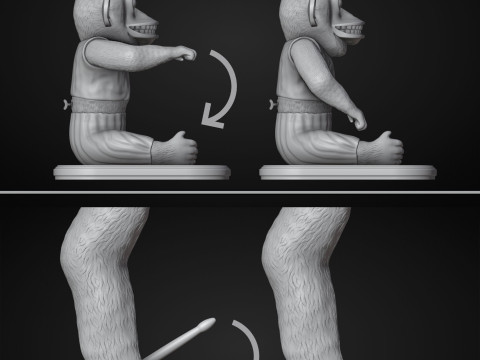 The Monkey Drummer Toy 3D 프린트 모델