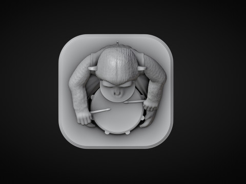 The Monkey Drummer Toy 3D 프린트 모델