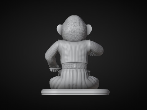 The Monkey Drummer Toy 3D 프린트 모델
