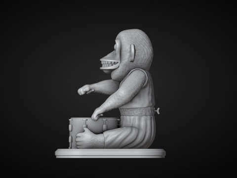 The Monkey Drummer Toy 3D 프린트 모델
