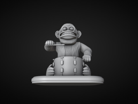 The Monkey Drummer Toy 3D 프린트 모델