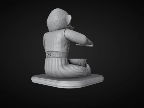 The Monkey Drummer Toy 3D Print Model