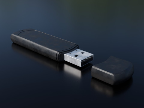 USB Flash Drive High Quality 3D Model