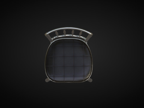 Silver Opera Chair With Leather Seat 3D Модель