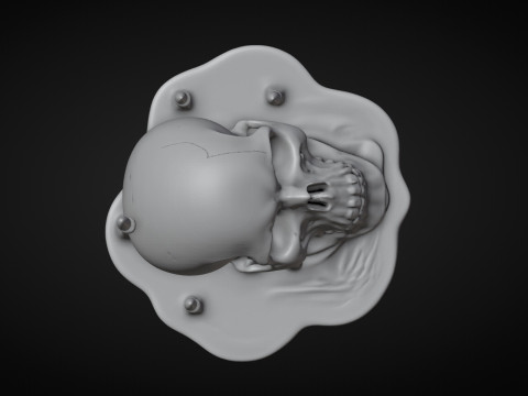 Skull and Candles Ritual 3Dプリントモデル