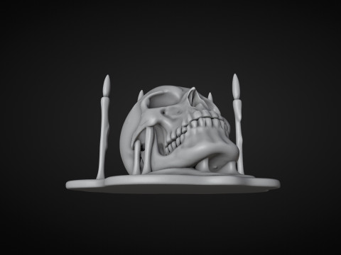 Skull and Candles Ritual 3Dプリントモデル