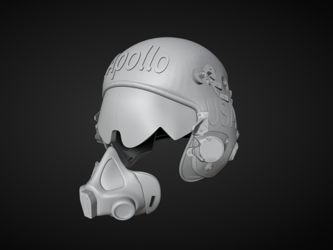 Military Helmet and Gas Mask Modelo de Impressão 3D