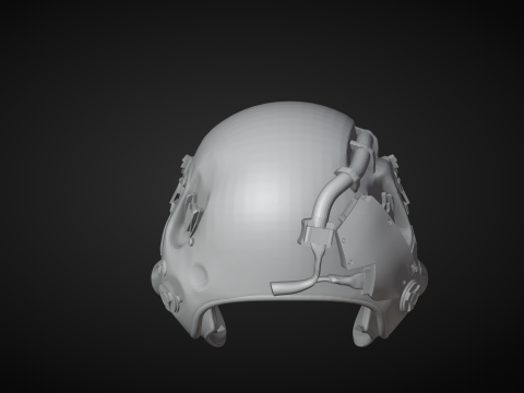 Military Helmet and Gas Mask Modelo de Impressão 3D