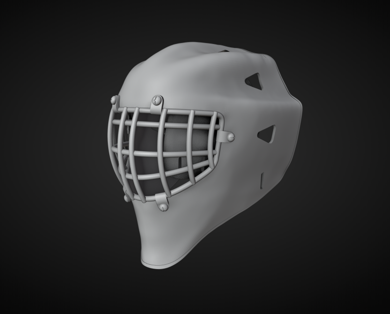 John Vanbiesbrouck Armadilla Goalie Mask Hockey Modello di stampa 3D .c4d .max .obj .3ds .fbx .stl .blend