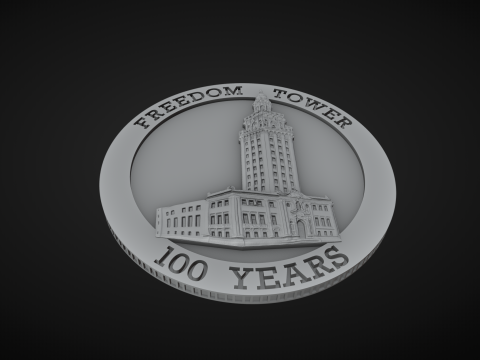 Freedom Tower Coin 3D printmodel