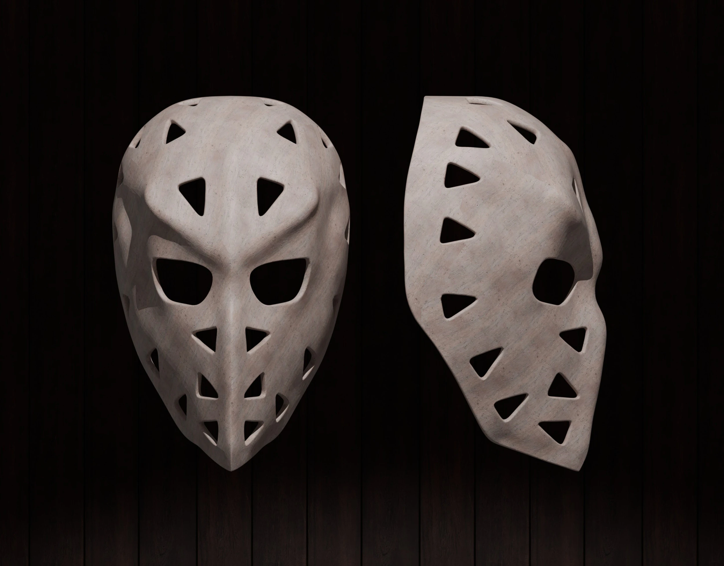 Gary Edwards Goalie Hockey Mask 3D Print Model .c4d .max .obj .3ds .fbx .stl .blend 