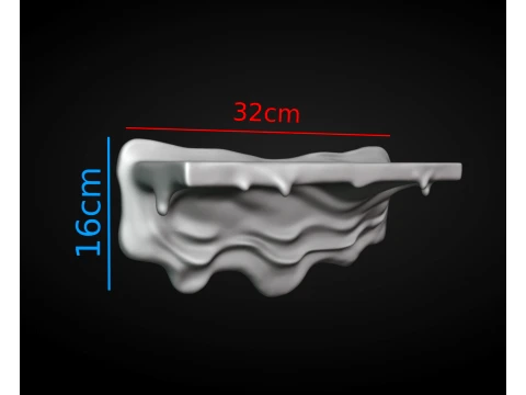 Melting Wall Mount Shelf 3D Print Model