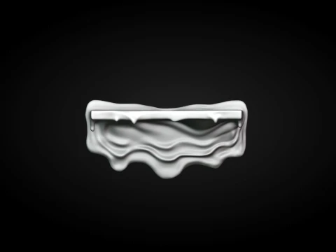 Melting Wall Mount Shelf 3D Print Model