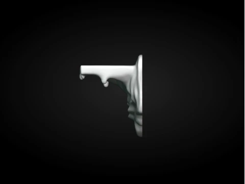 Melting Wall Mount Shelf 3D Print Model