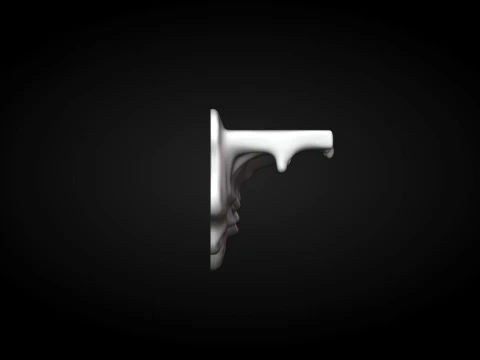 Melting Wall Mount Shelf 3D Print Model