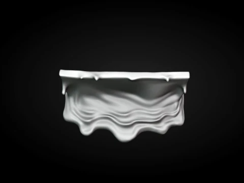 Melting Wall Mount Shelf 3D Print Model