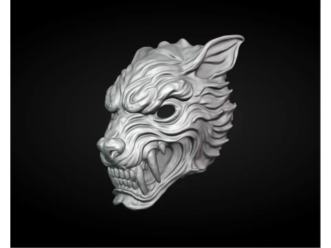 Wolf Mask 3D Print Model