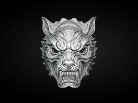 Wolf Mask 3D Print Model