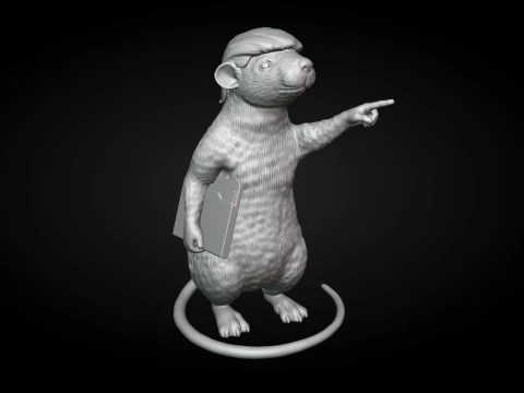 Крыса держит файл 3D Принт Модель