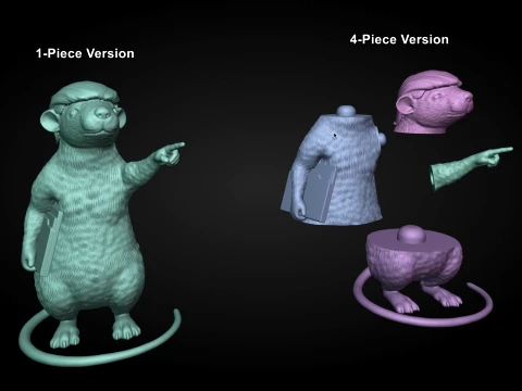 Rat Holding a File 3D Print Model