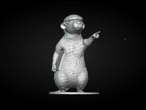 Rat Holding a File 3D Print Model