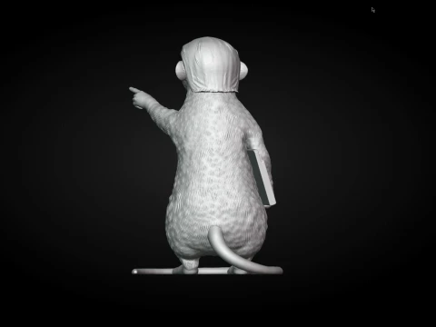 Rat Holding a File 3D Print Model