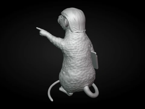 Rat Holding a File 3D Print Model