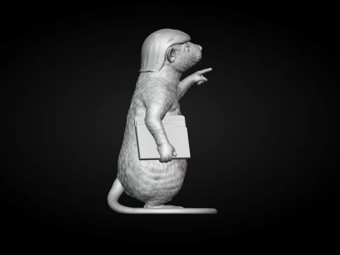Rat Holding a File 3D Print Model