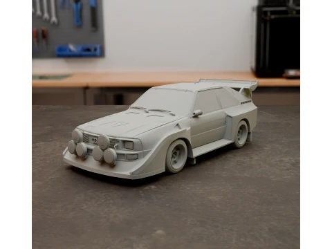 S1 Rally Audi Quattro Style 3D Print Model