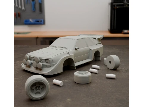 S1 Rally Audi Quattro Style 3D Print Model