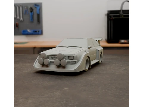 S1 Rally Audi Quattro Style 3D Print Model