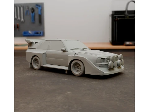 S1 Rally Audi Quattro Style 3D Print Model