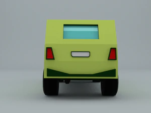 low-poly car prototype oka game ready low-poly 3D Model