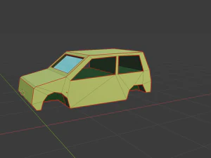 low-poly car prototype oka game ready low-poly 3D Model