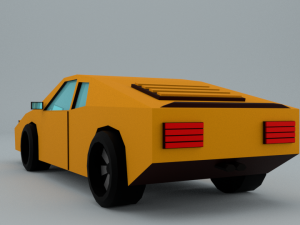 low-poly car prototype lamborgini game ready low-poly 3D 모델