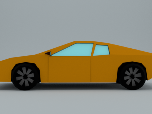 low-poly car prototype lamborgini game ready low-poly 3D 모델