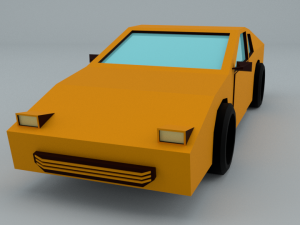 low-poly car prototype lamborgini game ready low-poly 3D 모델