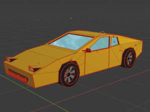 low-poly car prototype lamborgini game ready low-poly 3D 모델