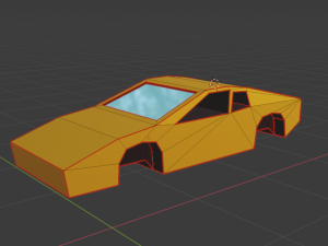 low-poly car prototype lamborgini game ready low-poly 3D 모델