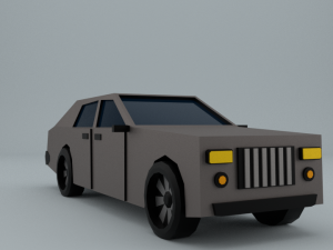 Low-poly car game ready low-poly 3D Model