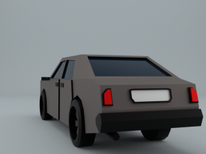 Low-poly car game ready low-poly 3D Model