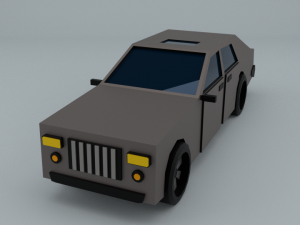 Low-poly car game ready low-poly 3D Model