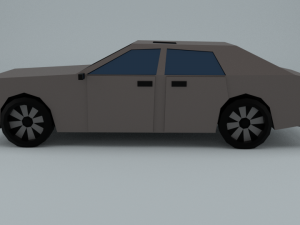 Low-poly car game ready low-poly 3D Model