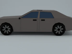Low-poly car game ready low-poly 3D Model