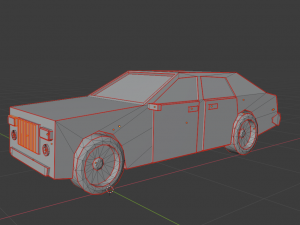 Low-poly car game ready low-poly 3D Model
