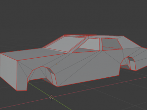 Low-poly car game ready low-poly 3D Model