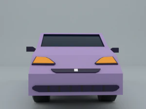 low-poly car prototype honda game ready low-poly 3D Model